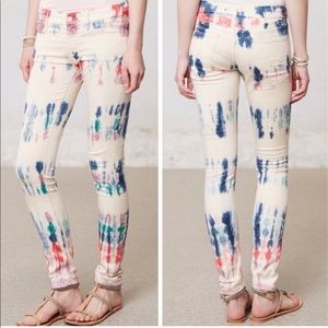 MOTHER tie dye skinny jeans